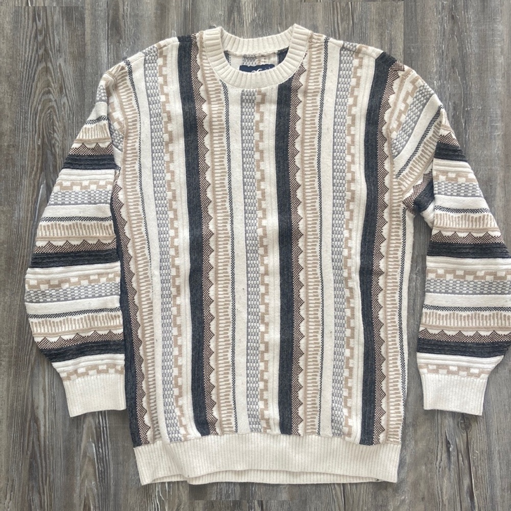 Cream Striped Sweater
